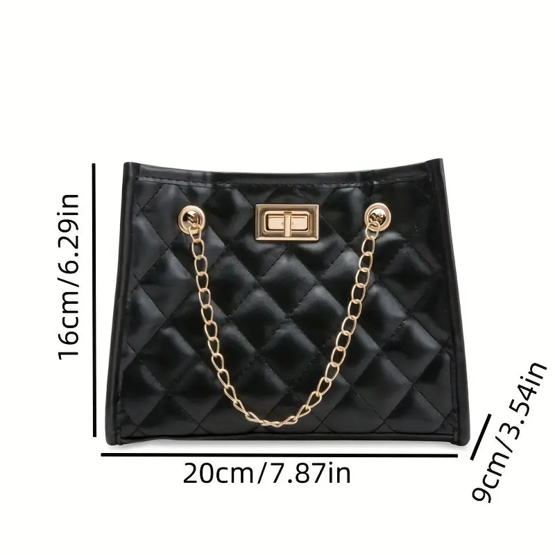 Women's Shoulder Bag Korean Style Vintage PU Leather Black