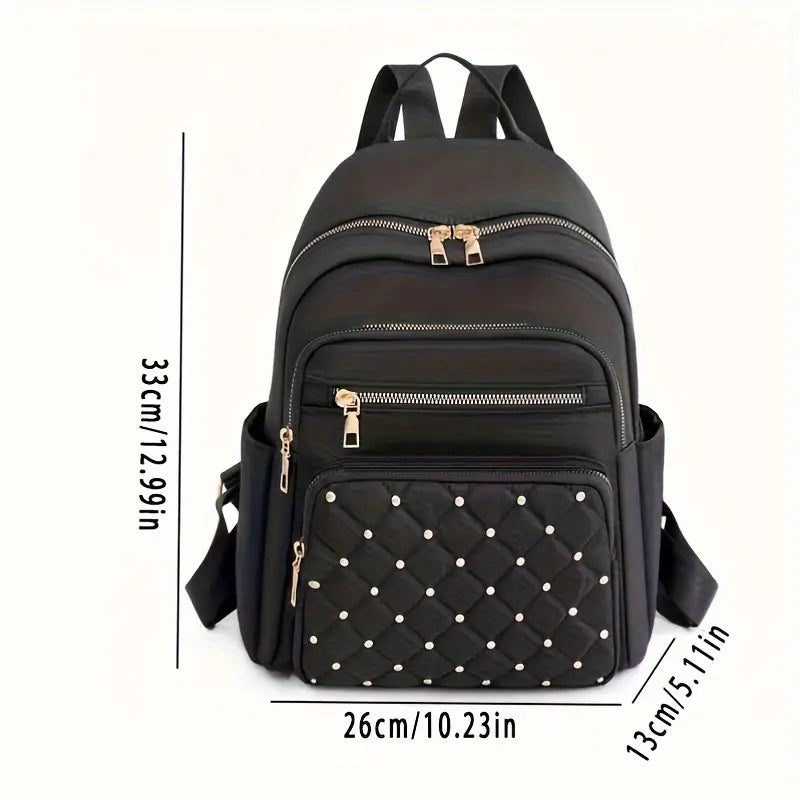 Women's Versatile Backpack Faux Leather for School,Travel & Office Black