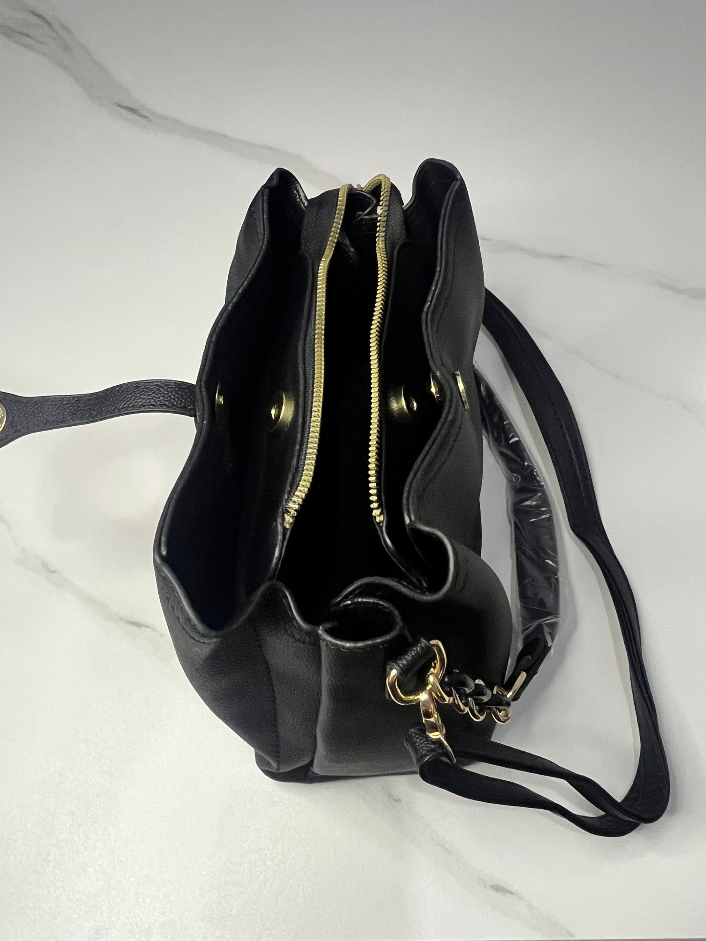 Women's Crossbody Bag Shoulder Handbag PU Leather Black